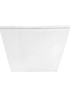 Coppia tendine vetro moderne SIMPLY Bianco - tessuto poliestere bouclè semitrasparente, orlino tunnel