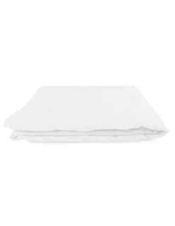 Coppia tendine vetro moderne SIMPLY Bianco - tessuto poliestere bouclè semitrasparente, orlino tunnel