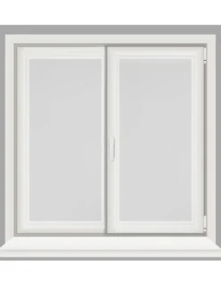 Coppia tendine vetro moderne SIMPLY Bianco - tessuto poliestere bouclè semitrasparente, orlino tunnel