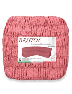 COPRIDIVANO ANGOLARE UNIVERSALE BRISTOL ROSA UNITO