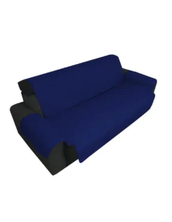 COPRIDIVANO BLU SALVADIVANO ELEGANCE ANTIMACCHIA TRAPUNTATO PIANO LISCIO BLU