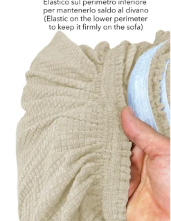 COPRIDIVANO elasticizzato ATENE universale BEIGE bielastico