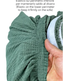 COPRIDIVANO elasticizzato ATENE universale VERDE bielastico