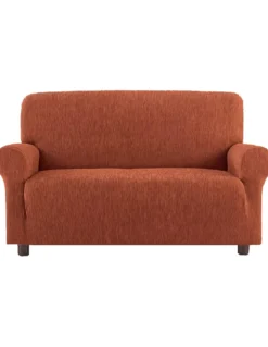 Copridivano Fashion Arancio Elasticizzato New York, Antigraffio, per Divani con Braccioli, Telo Divano Universale, Made in Italy