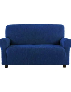 Copridivano Fashion Blu Elasticizzato New York, Antigraffio, per Divani con Braccioli, Telo Divano Universale, Made in Italy