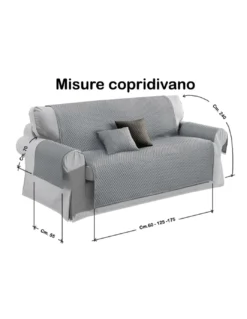 COPRIDIVANO GR SALVADIVANO BUBBLES GRIGIO CHIARO AD EFFETTO MASSAGGIANTE NO STIRO