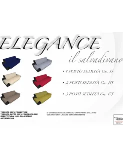 COPRIDIVANO GR SALVADIVANO ELEGANCE GRIGIO ANTIMACCHIA TRAPUNTATO PIANO LISCIO
