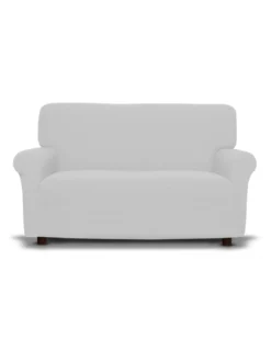 Copridivano New York Bianco Elasticizzato, Antigraffio, per Divani con Braccioli, Telo Divano Universale, Made in Italy