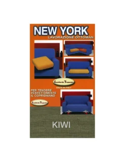 Copridivano New York Verde Kiwi Elasticizzato, Antigraffio, per Divani con Braccioli, Telo Divano Universale, Made in Italy