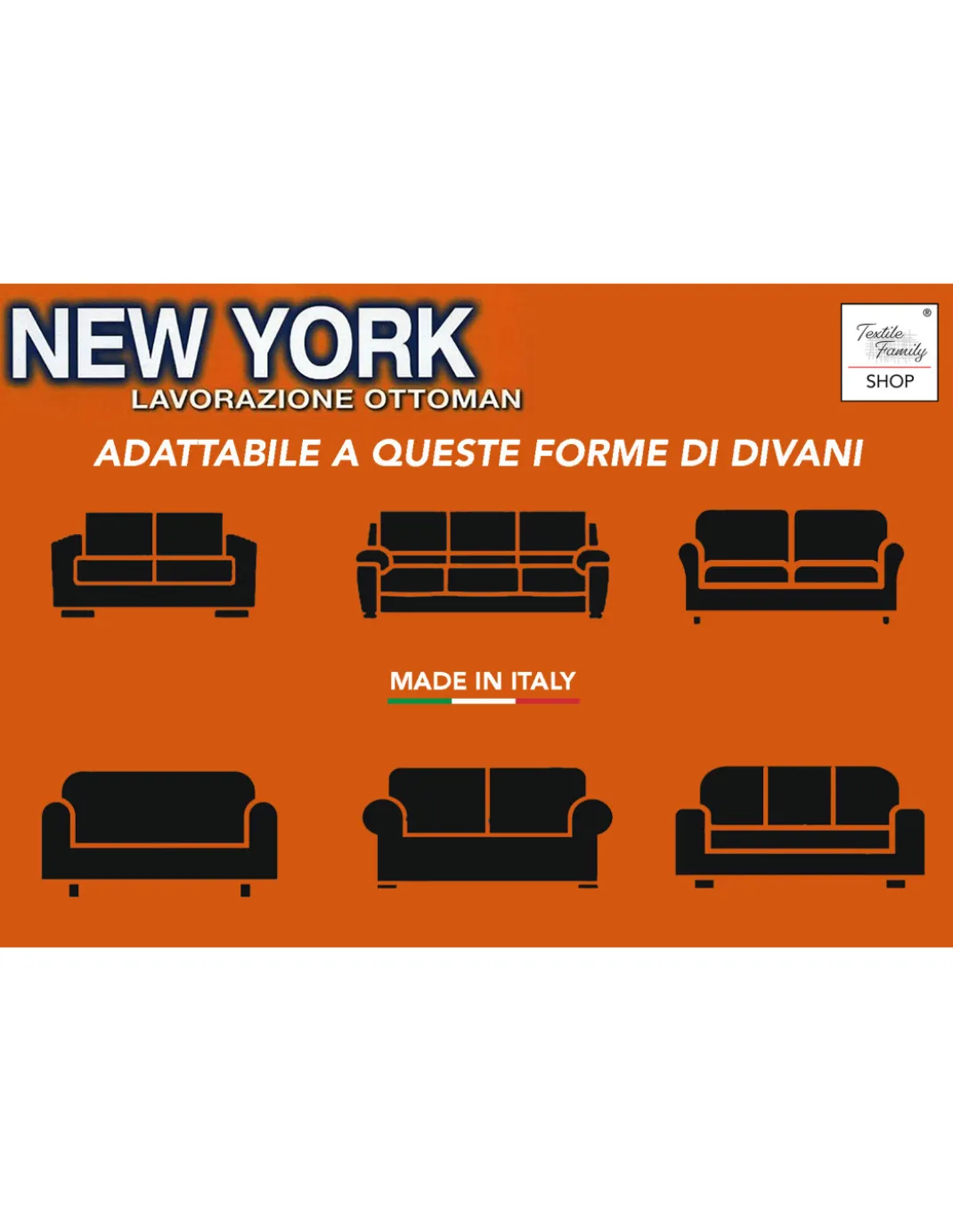 Copridivano New York Verde Kiwi Elasticizzato, Antigraffio, per Divani con Braccioli, Telo Divano Universale, Made in Italy