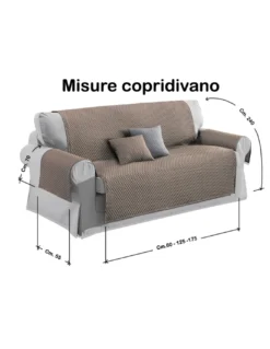 COPRIDIVANO TR SALVADIVANO BUBBLES TORTORA AD EFFETTO MASSAGGIANTE NO STIRO