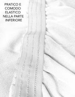 COPRIDIVANO Universale elasticizzato ROMA antimacchia BIANCO