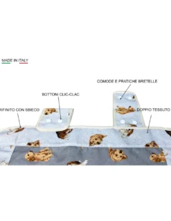 COPRIFORNO copri forno CANI GRIGIO scuro