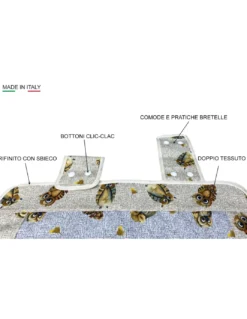 COPRIFORNO copri forno GUFI gufetti GRIGIO