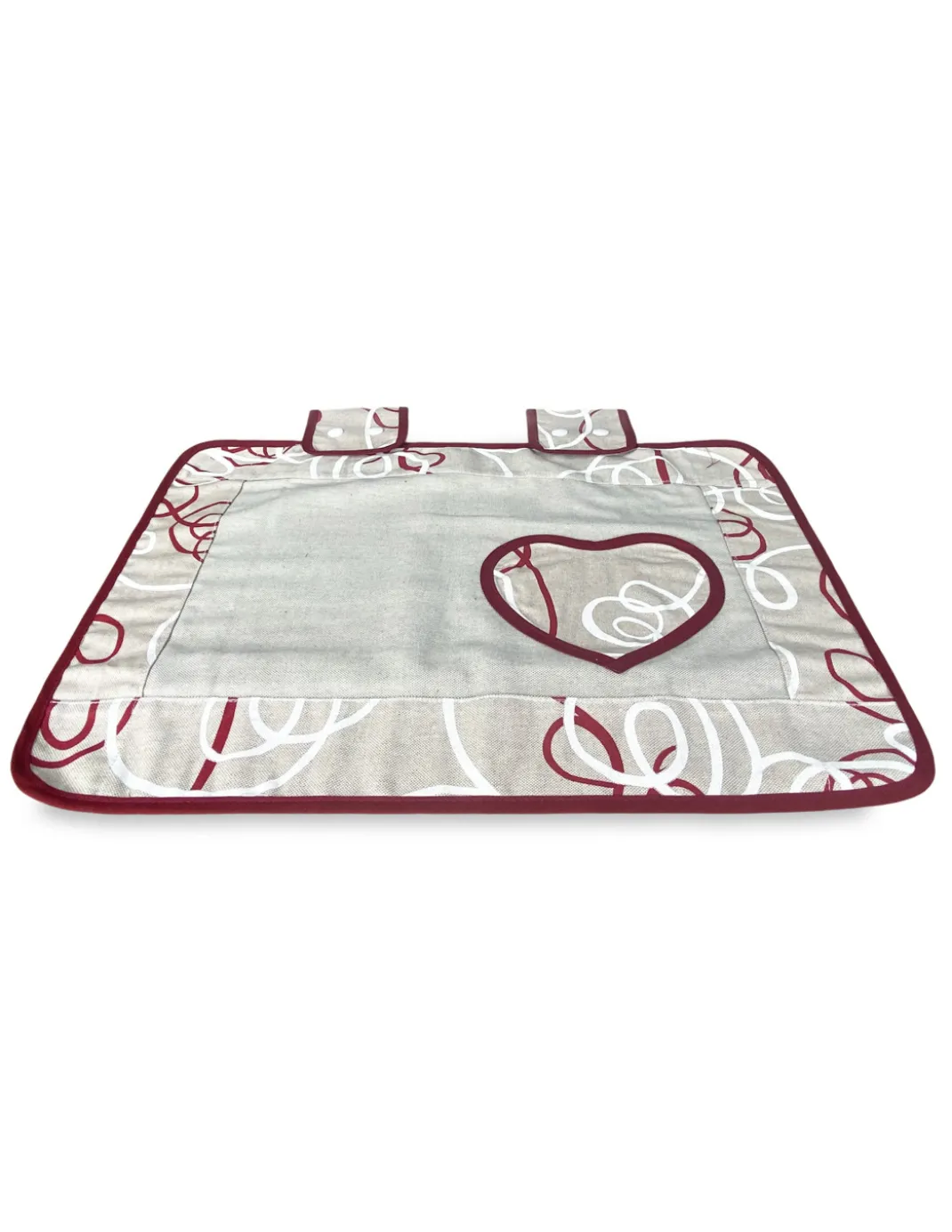 COPRIFORNO copri forno IN TESSUTO streamer ROSSO