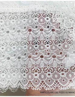 COPRILETTO con Pizzo Alto MACRAMÈ Panna MATRIMONIALE Idea SPOSA