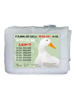 COPRILETTO in PIUMINO OCA Stream ESTIVO Leggero 150 GR. 80% PIUMA OCA 20% PIUMINO OCA Bicolore