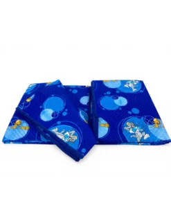 Copriletto Singolo Bambini 170x250 Tom and Jerry Blu “TJ Bottle” – Trapuntino Leggero 80 g/m² in Microfibra, Made in Italy