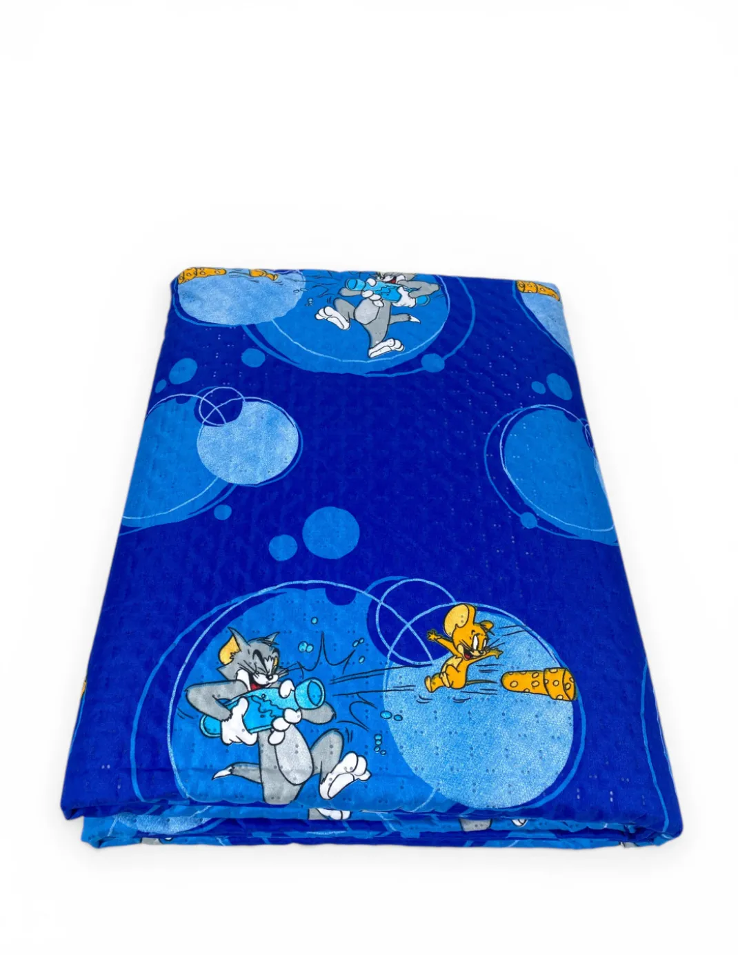Copriletto Singolo Bambini 170x250 Tom and Jerry Blu “TJ Bottle” – Trapuntino Leggero 80 g/m² in Microfibra, Made in Italy