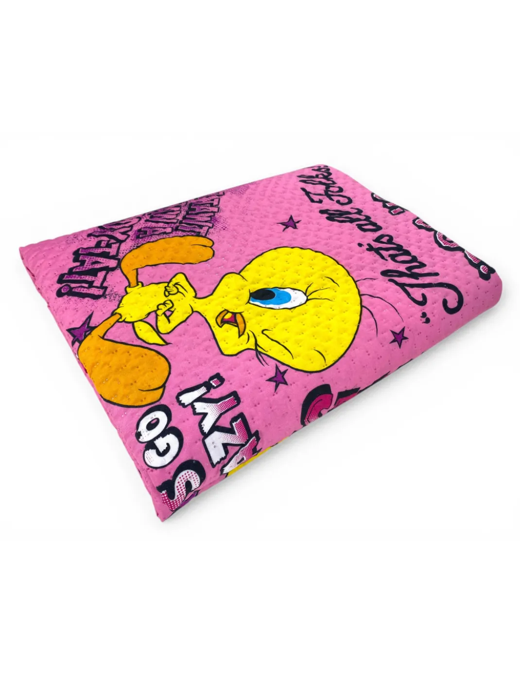 Copriletto Singolo Bambini 170x250 Titti Rosa Looney Tunes – Trapuntino Leggero 80 g/m² in Microfibra, Made in Italy