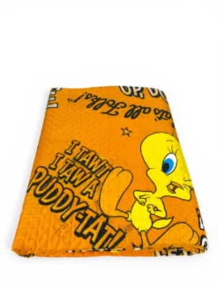 Copriletto Singolo Bambini 170x250 Titti Arancione Looney Tunes – Trapuntino Leggero 80 g/m² in Microfibra, Made in Italy