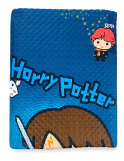 Copriletto Singolo Bambini 170x250 Harry Potter Blu – Trapuntino Leggero 80 g/m² in Microfibra, Made in Italy