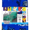 Copriletto Singolo Bambini 170x250 Daffy Duck Blu – Trapuntino Leggero 80 g/m² in Microfibra, Made in Italy