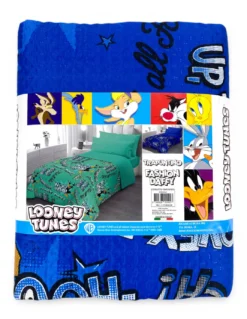 Copriletto Singolo Bambini 170x250 Daffy Duck Blu – Trapuntino Leggero 80 g/m² in Microfibra, Made in Italy