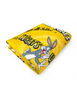 Copriletto Singolo Bambini 170x250 Bugs Bunny Giallo – Trapuntino Leggero 80 g/m² in Microfibra, Made in Italy