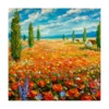 COPRILETTO trapuntato Quadri d'Autore Papaveri Monet Matrimoniale