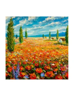 COPRILETTO trapuntato Quadri d'Autore Papaveri Monet Matrimoniale