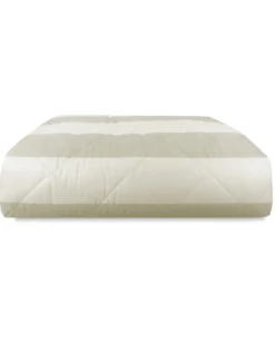 COPRILETTO trapuntato RIGATO francese BEIGE ECRÙ in PURO cotone