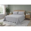 Copriletto Trapuntato Venezia Matrimoniale 250x250 Grigio – Microfibra Manopesca, Trapuntatura Quadretti, 100 g/m², Bordo a Onde