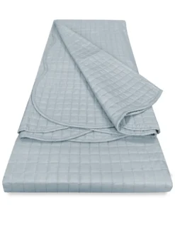 Copriletto Trapuntato Venezia Matrimoniale 250x250 Grigio – Microfibra Manopesca, Trapuntatura Quadretti, 100 g/m², Bordo a Onde