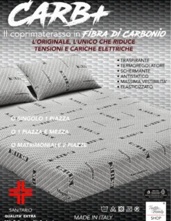 Coprimaterasso CARB PLUS in fibra di CARBONIO Antistatico