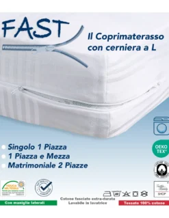 COPRIMATERASSO FAST A Sacco Con CERNIERA ZIP a L Tutte Le MISURE
