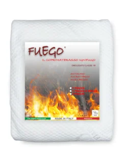 COPRIMATERASSO Fuego Antiacaro Ignifugo Classe 1 Linea Alberghiera Omologato