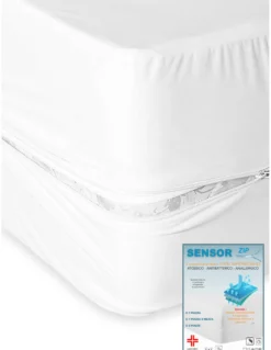 Coprimaterasso Impermeabile Integrale con cerniera Zip SENSOR