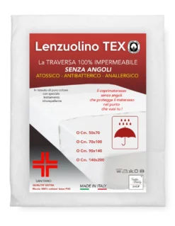 Coprimaterasso IMPERMEABILE PVC Lenzuolino TEX Senza Angoli