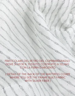 COPRIMATERASSO in fibra D'ARGENTO SILVER Made in Italy
