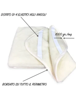 COPRIMATERASSO MARY in vera LANA MERINOS 1000 gr.