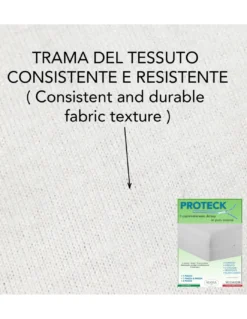 COPRIMATERASSO PROTECK con cerniera Zip IN JERSEY di puro cotone elasticizzato
