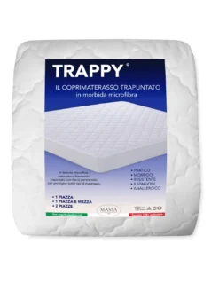 COPRIMATERASSO TRAPUNTATO in morbida MICROFIBRA TRAPPY imbottito