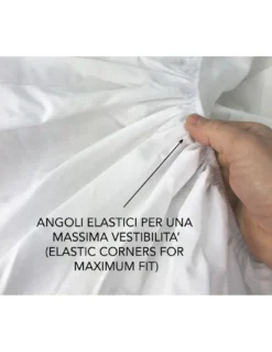 COPRIMATERASSO TRAVERSA TRAPUNTATA CON FASCIA ELASTICIZZATA in puro cotone