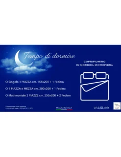 COPRIPIUMINO BANDIERE AMERICANE in morbida Microfibra AMERICA U.S.A Made in Italy