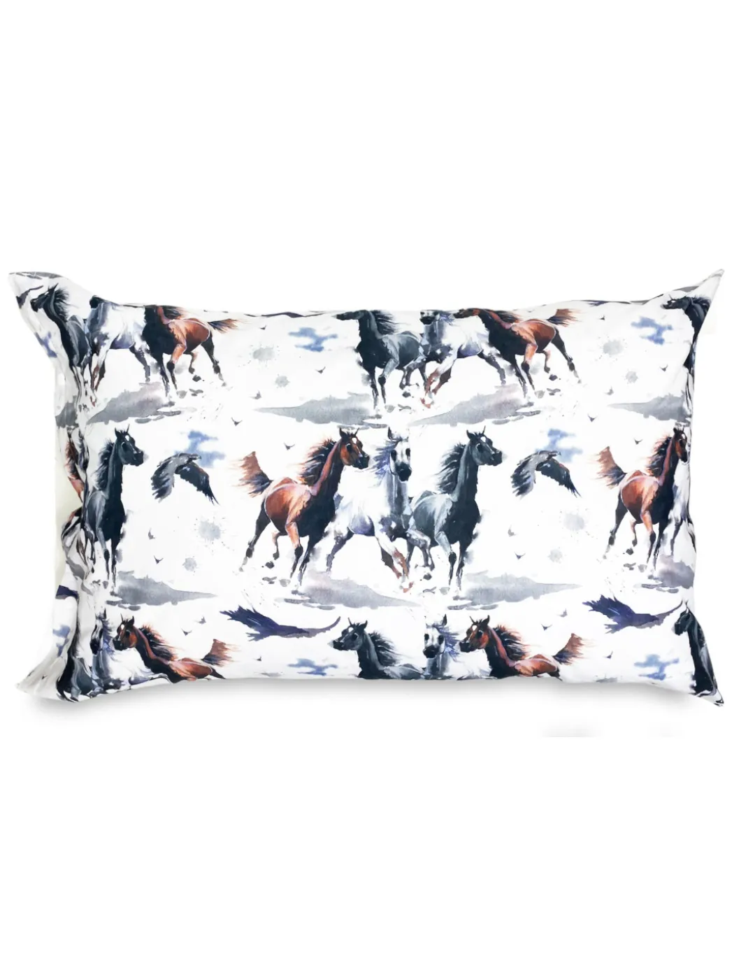 COPRIPIUMINO CAVALLO Cavalli in corsa in Puro cotone Made in Italy