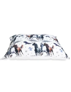 COPRIPIUMINO CAVALLO Cavalli in corsa in Puro cotone Made in Italy