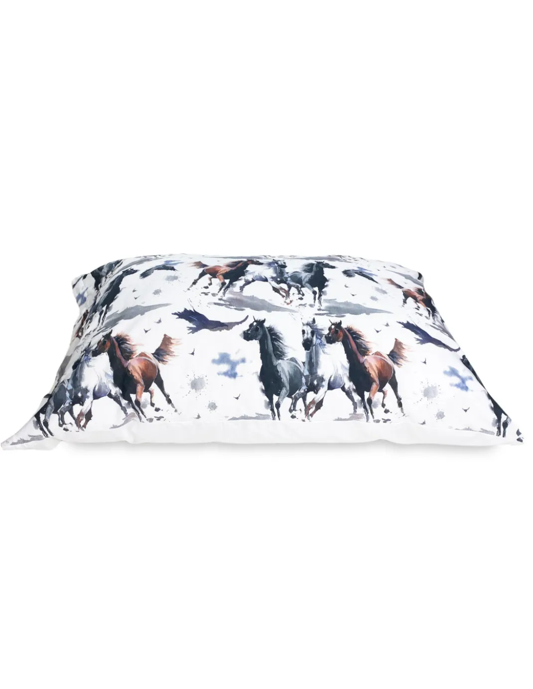 COPRIPIUMINO CAVALLO Cavalli in corsa in Puro cotone Made in Italy