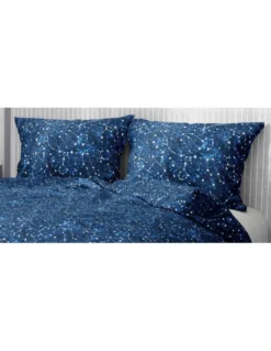 COPRIPIUMINO COSTELLAZIONE Blu in morbida Microfibra Made in Italy