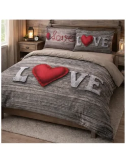 COPRIPIUMINO DAISY CUORE LOVE SHABBY TIROLESE